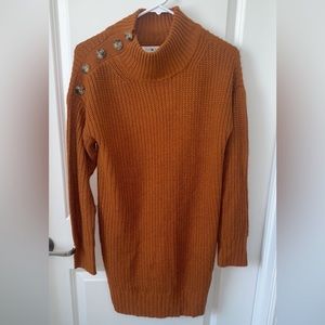 Full Circle Trends size large burnt orange, long sleeve, mini fall dress